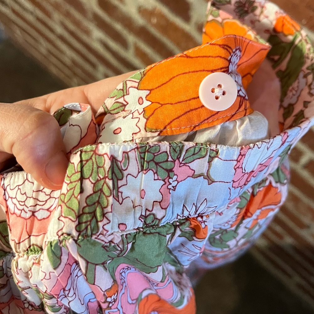Talbots Floral A-Line Skirt - Orange and Pink - Picture 6 of 6